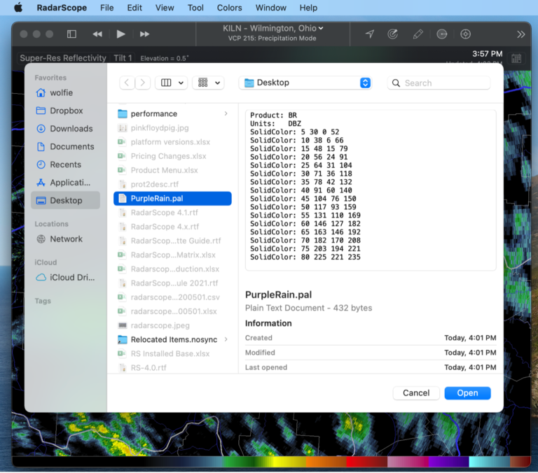 Creating A Custom Color Palette For Radarscope Radarscope